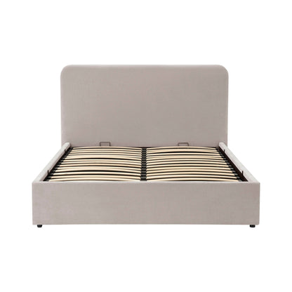 Ascot Ottoman Storage Bed - Chenille Light Grey - DUSK