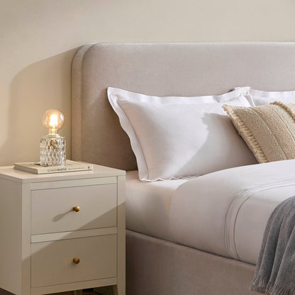 Ascot Ottoman Storage Bed - Chenille Light Grey - DUSK