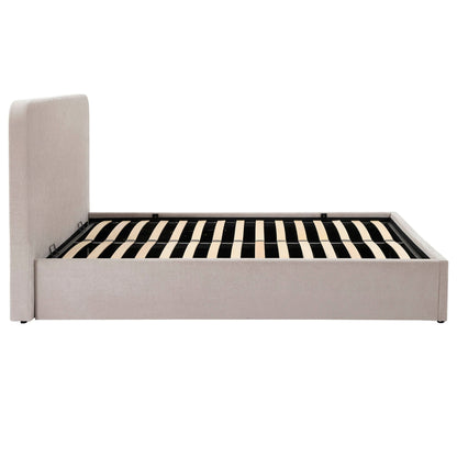 Ascot Ottoman Storage Bed - Chenille Light Grey - DUSK