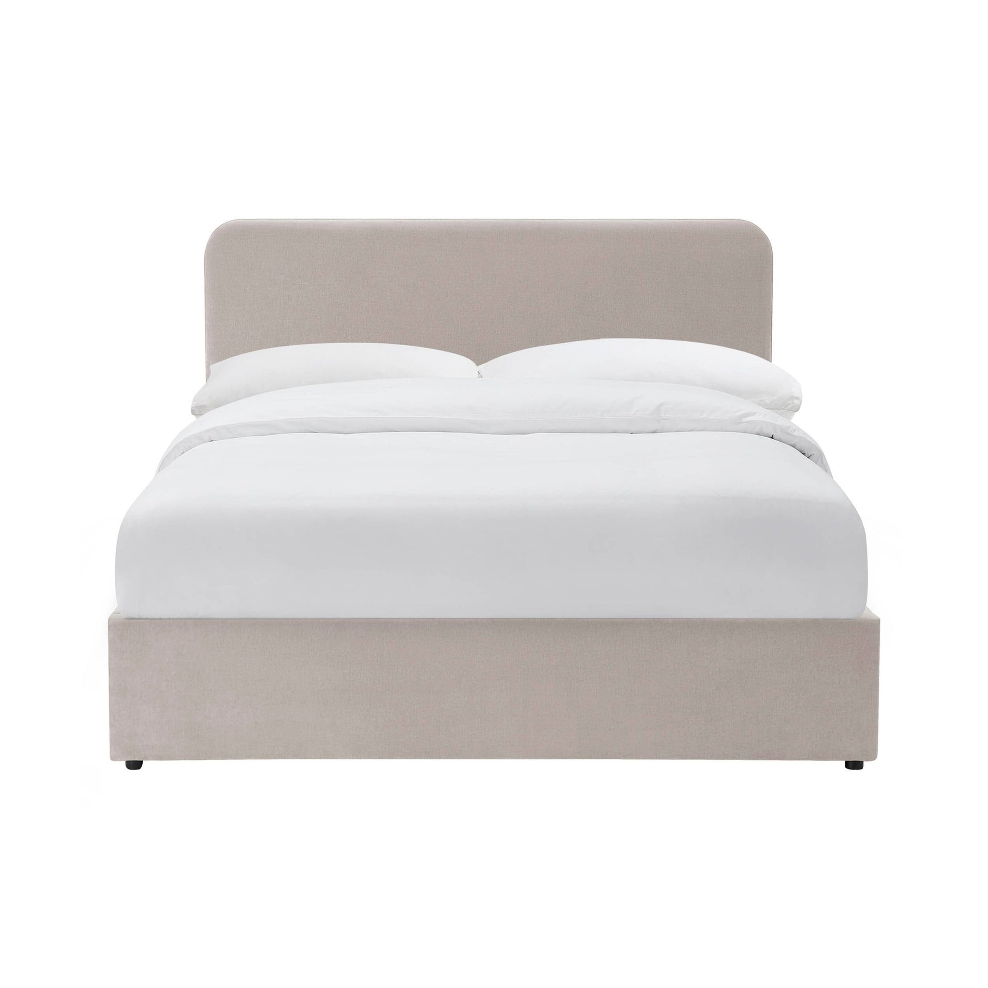 Ascot Ottoman Storage Bed - Chenille Light Grey - DUSK