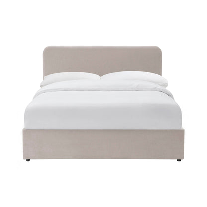 Ascot Ottoman Storage Bed - Chenille Light Grey - DUSK