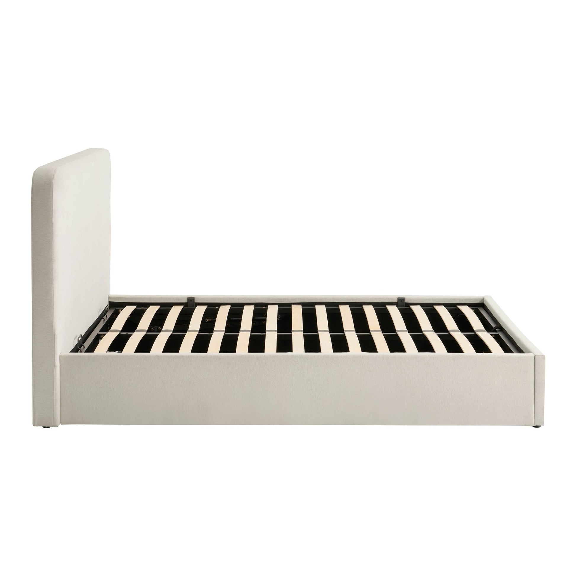 Ascot Ottoman Storage Bed - Cream Linen - DUSK