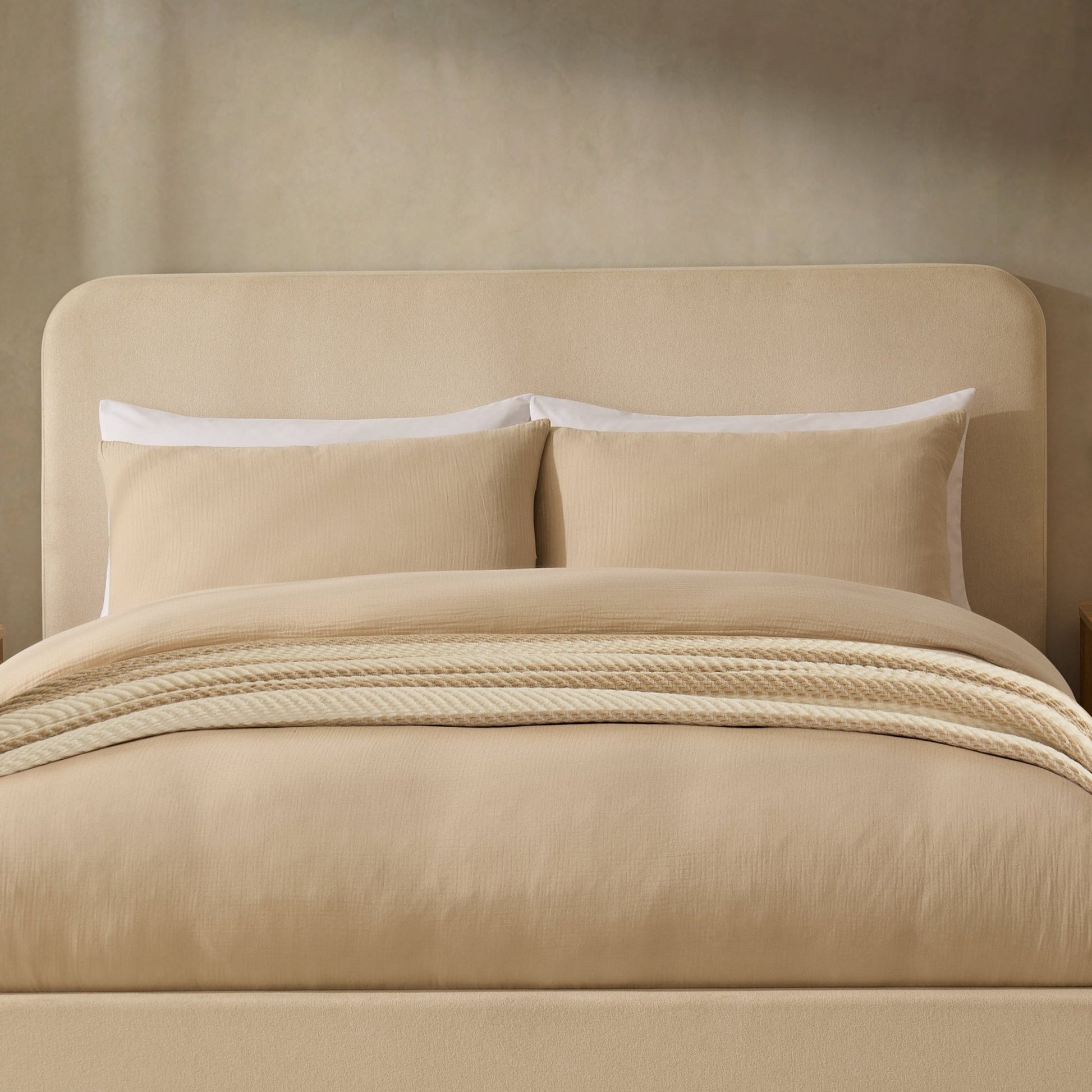 Ascot Ottoman Storage Bed - Cream Linen - DUSK