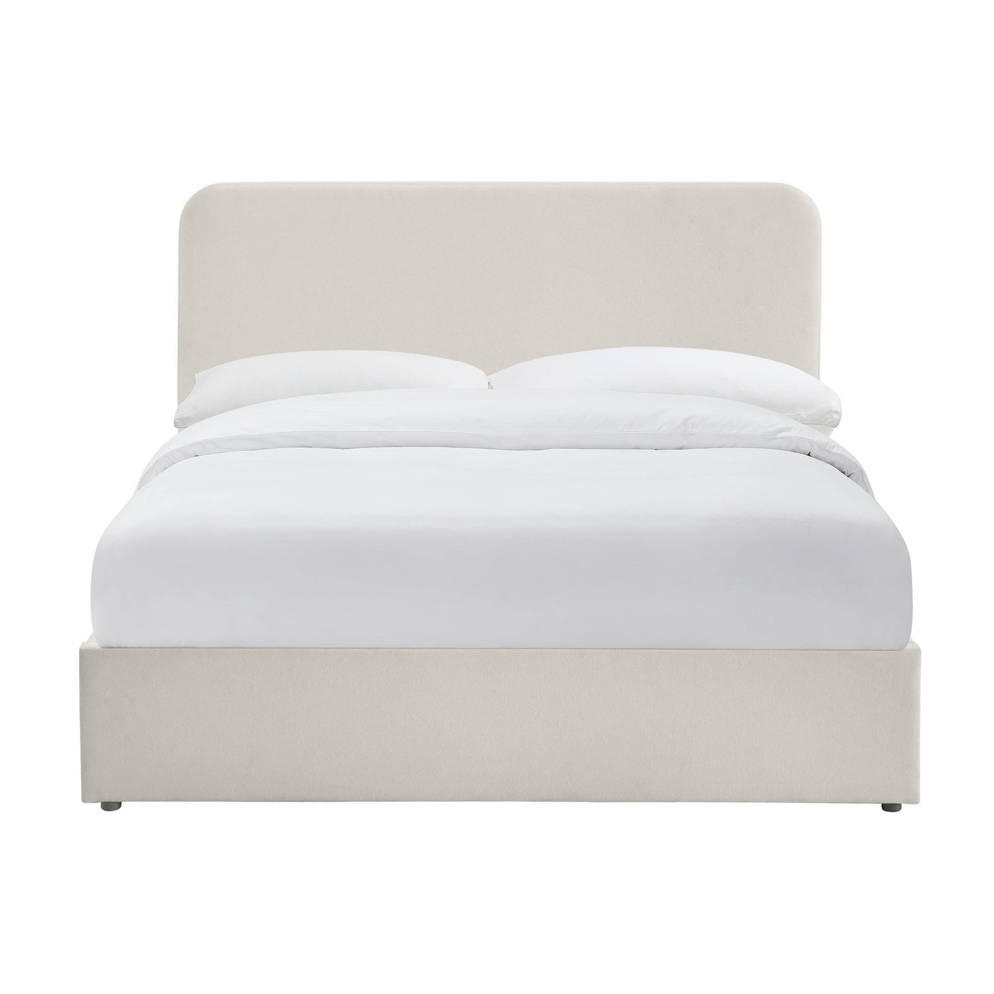 Ascot Ottoman Storage Bed - Cream Linen - DUSK