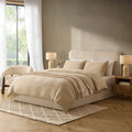 Ascot Ottoman Storage Bed - Cream Linen - DUSK