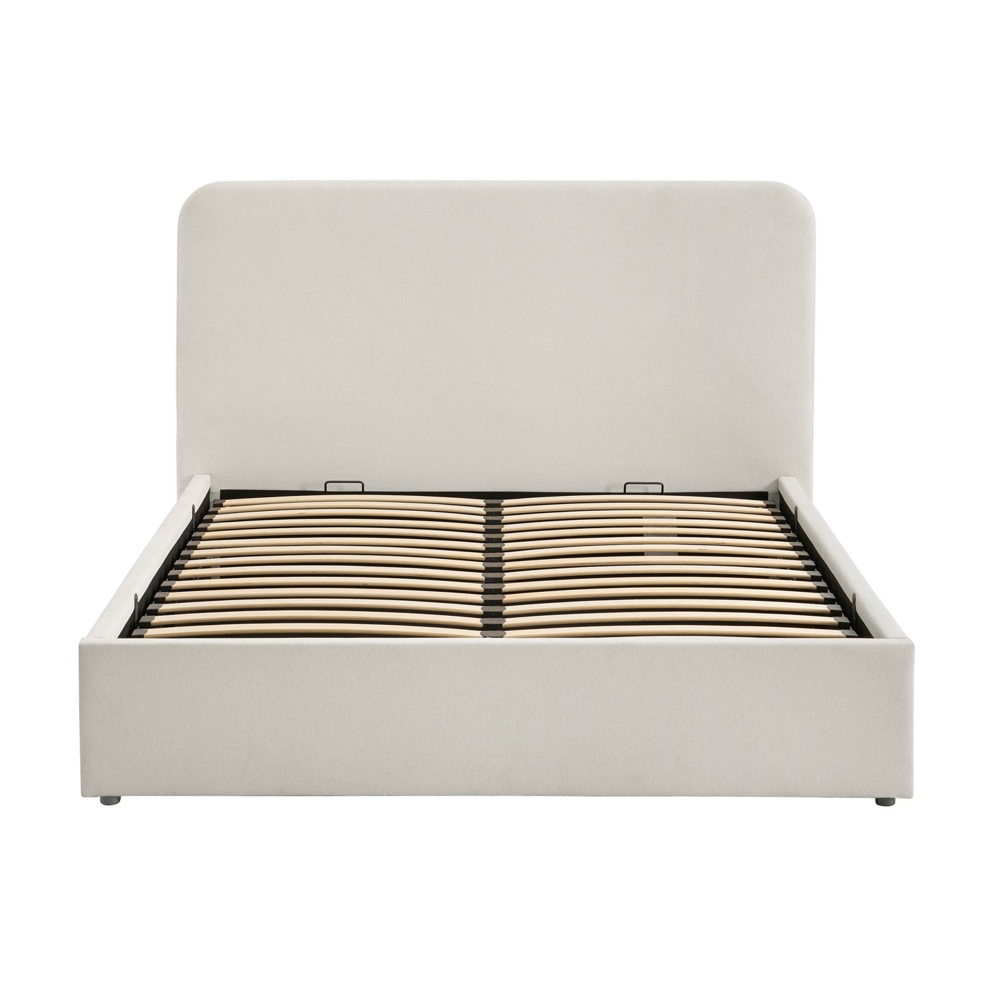 Ascot Ottoman Storage Bed - Cream Linen - DUSK