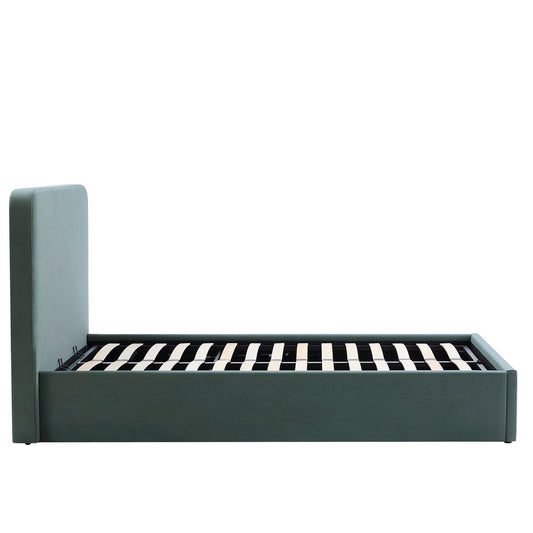 Ascot Ottoman Storage Bed - Green - DUSK