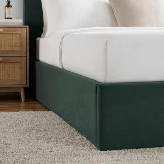 Ascot Ottoman Storage Bed - Green - DUSK