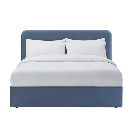 Ascot Ottoman Storage Bed - Mid Blue - DUSK