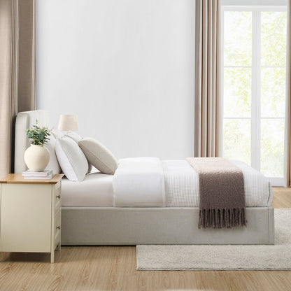 Ascot Ottoman Storage Bed - Natural Stripe - DUSK