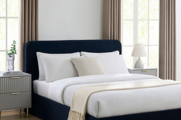 Ascot Ottoman Storage Bed - Navy - DUSK