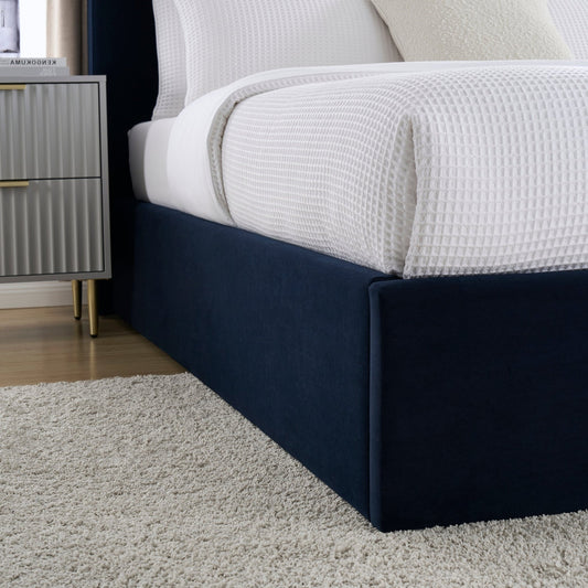 Ascot Ottoman Storage Bed - Navy - DUSK