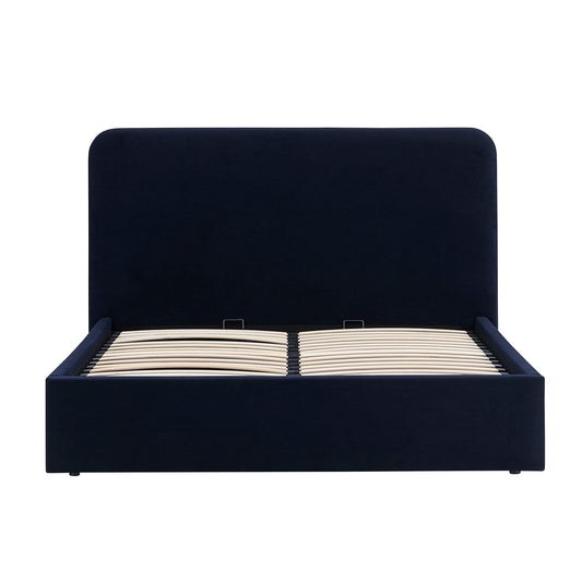 Ascot Ottoman Storage Bed - Navy - DUSK