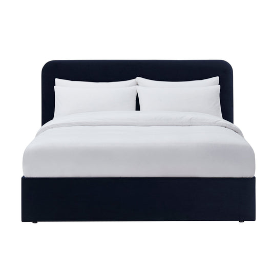 Ascot Ottoman Storage Bed - Navy - DUSK