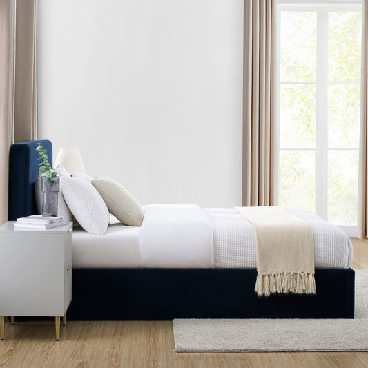 Ascot Ottoman Storage Bed - Navy - DUSK