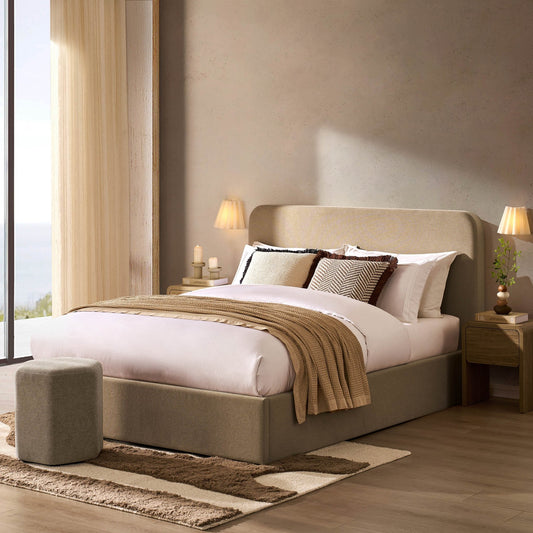 Ascot Ottoman Storage Bed - Oatmeal - DUSK