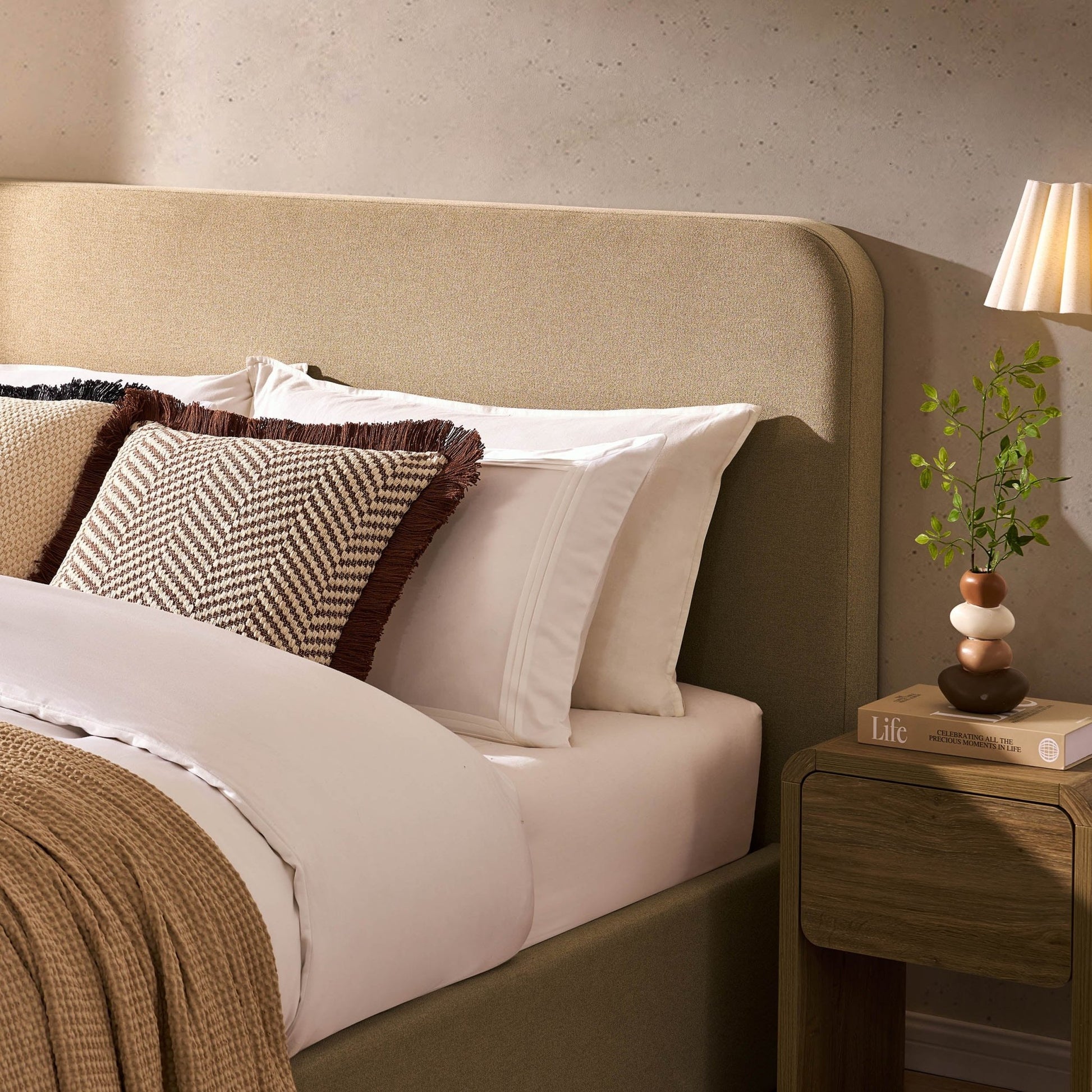 Ascot Ottoman Storage Bed - Oatmeal - DUSK