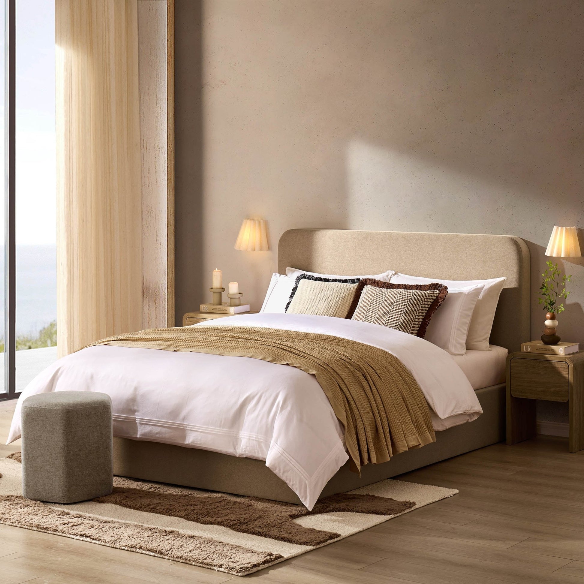Ascot Ottoman Storage Bed - Oatmeal - DUSK