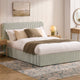 Ascot Ottoman Storage Bed - Sage Stripe - DUSK