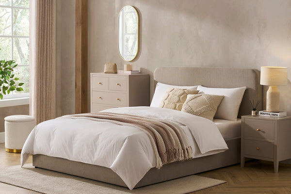 Ascot Ottoman Storage Bed - Stone Grey - DUSK