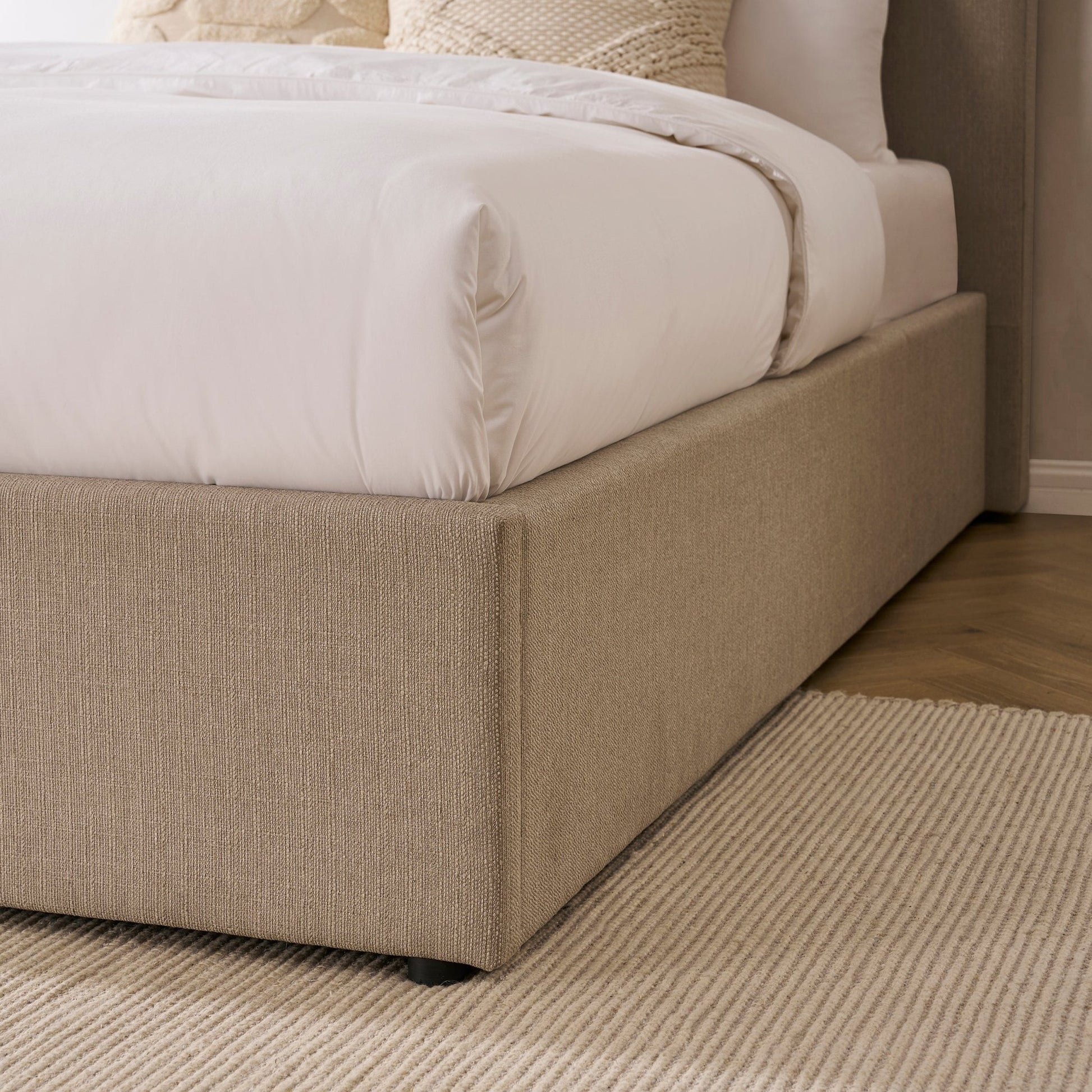 Ascot Ottoman Storage Bed - Stone Grey - DUSK
