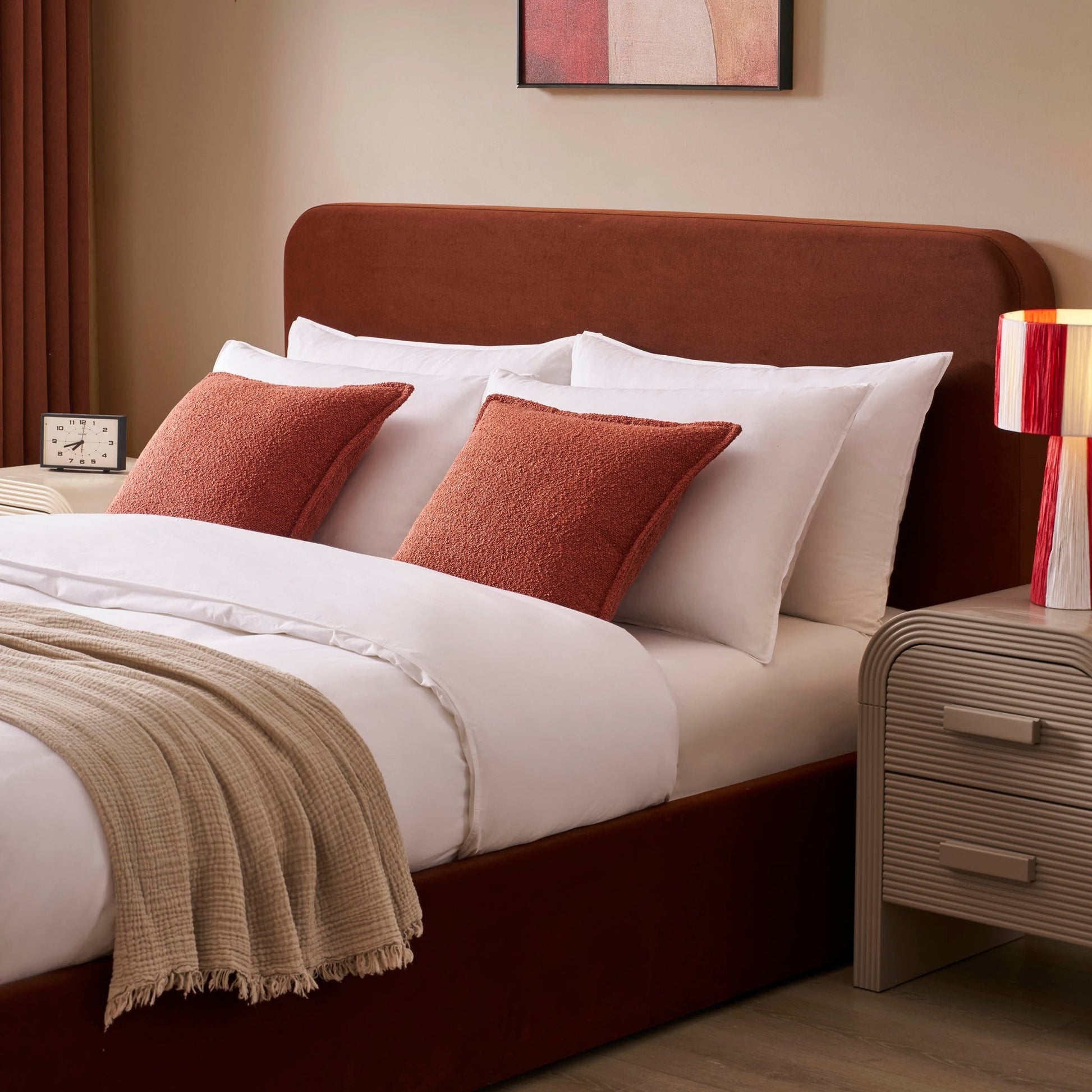 Ascot Ottoman Storage Bed - Terracotta - DUSK