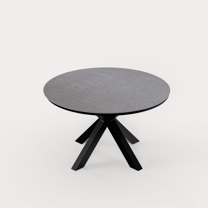 Aspen Outdoor 4 Seater Round Dining Table and Chairs - Grey - DUSK