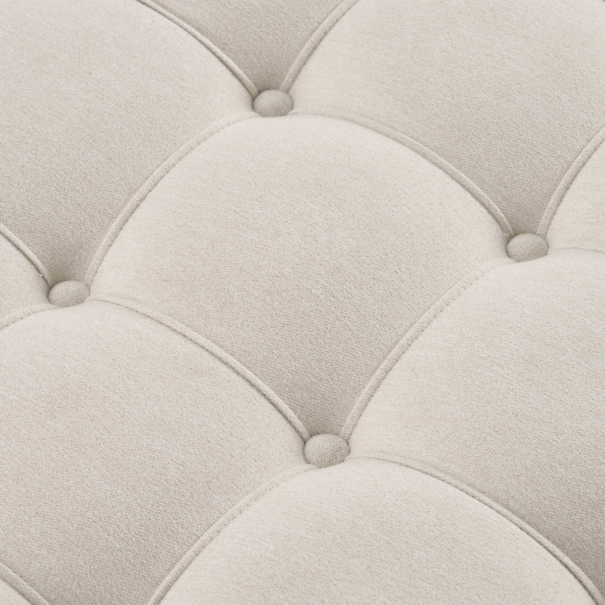 Aubrey Round Coffee Table Pouffe - Cream Linen - DUSK
