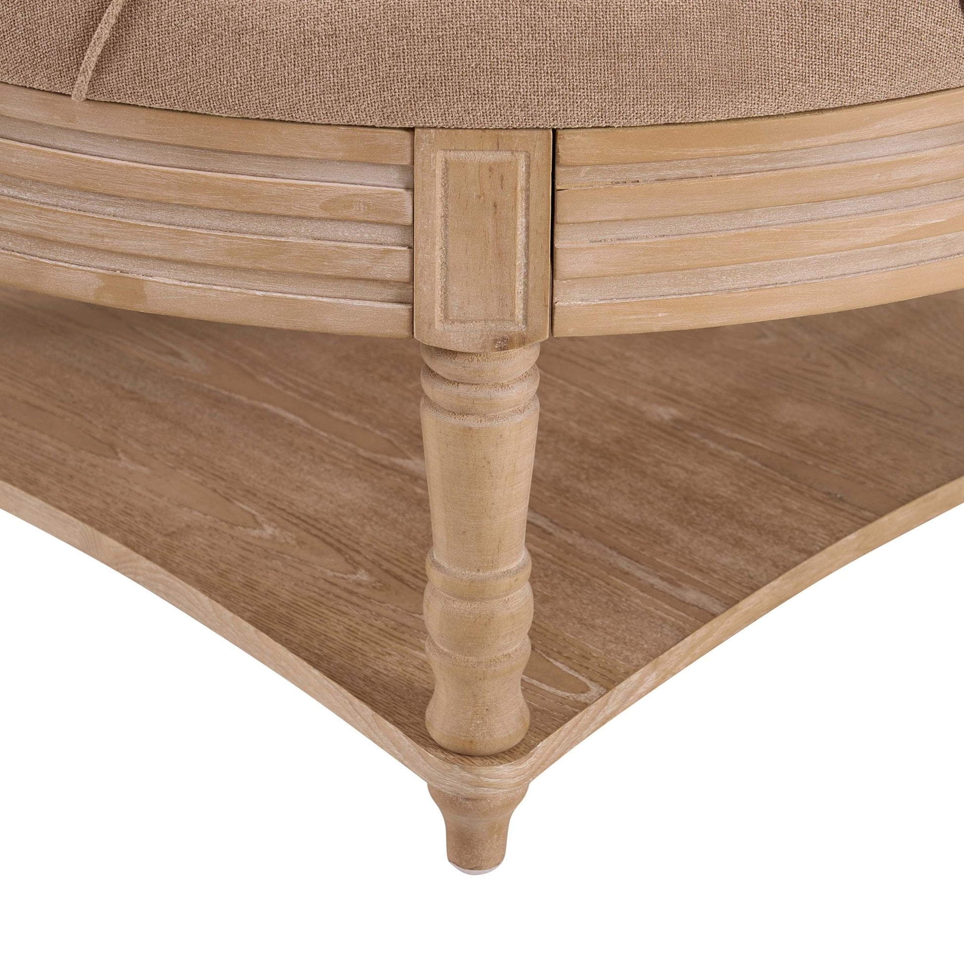 Aubrey Round Coffee Table Pouffe - Oatmeal - DUSK