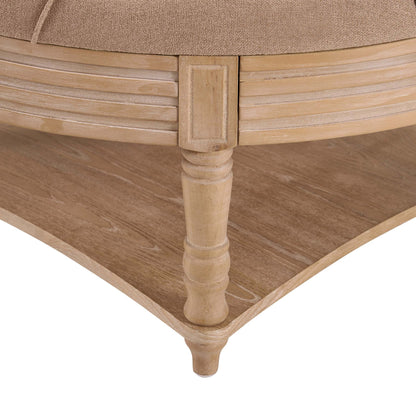 Aubrey Round Coffee Table Pouffe - Oatmeal - DUSK