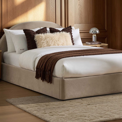Austin Ottoman Storage Bed - Stone - DUSK
