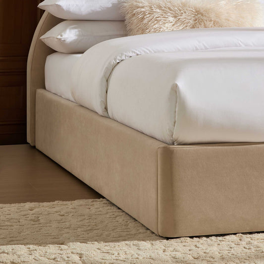 Austin Ottoman Storage Bed - Stone - DUSK