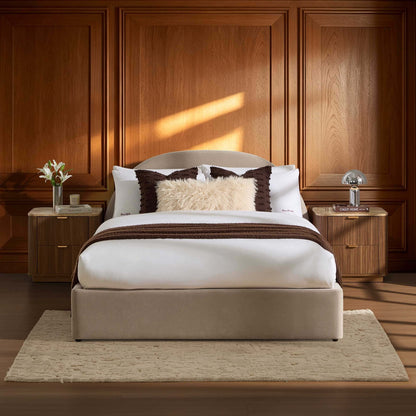 Austin Ottoman Storage Bed - Stone - DUSK