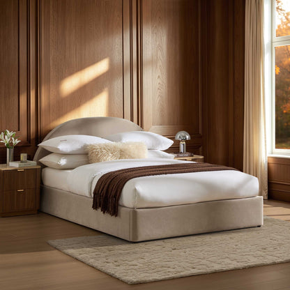 Austin Ottoman Storage Bed - Stone - DUSK