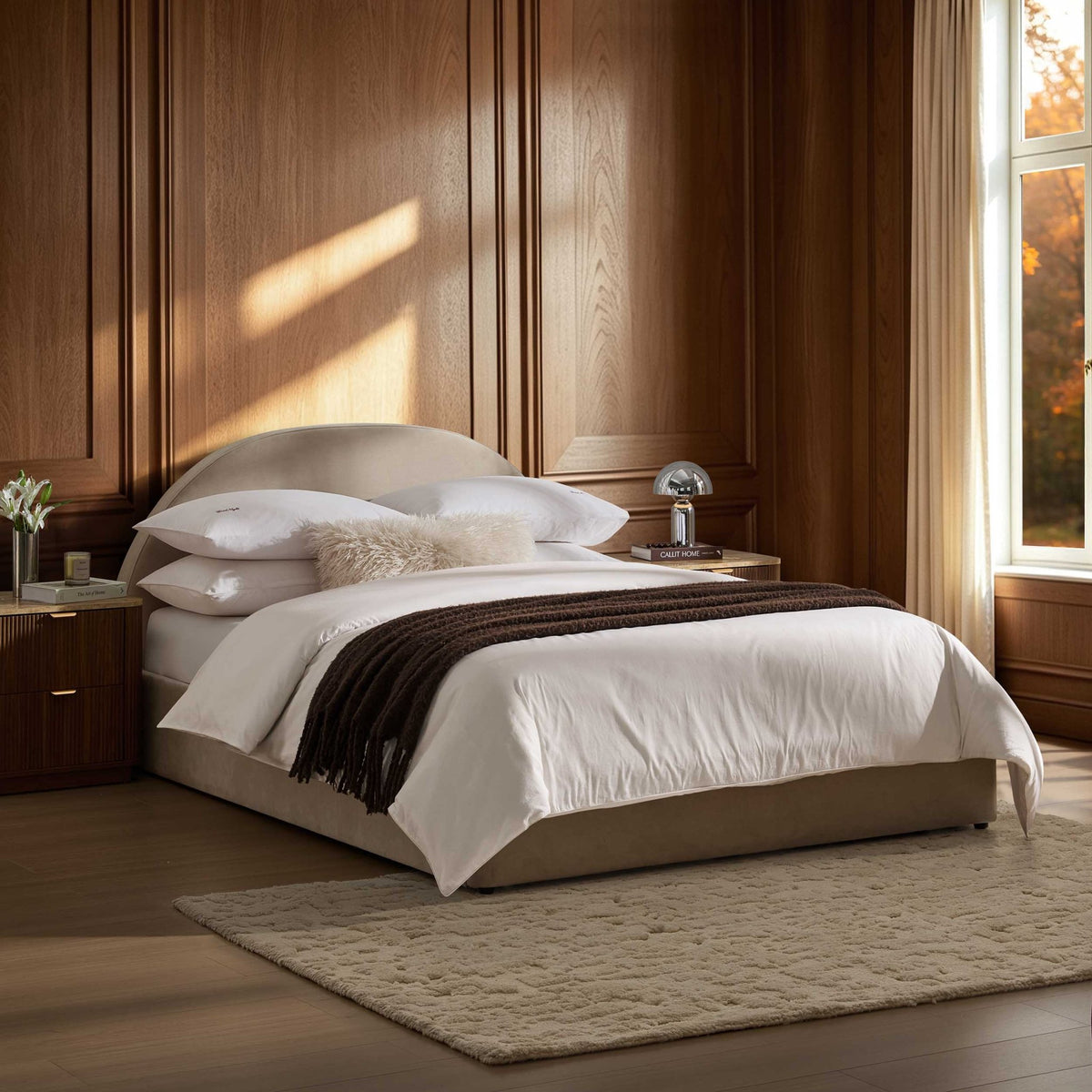 Austin Ottoman Storage Bed - Stone - DUSK
