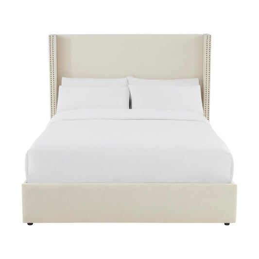 Austin Studded Ottoman Bed - Ecru - DUSK