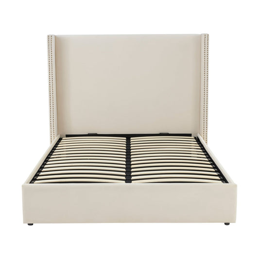 Austin Studded Ottoman Bed - Ecru - DUSK