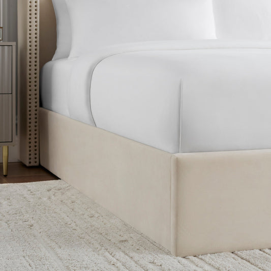 Austin Studded Ottoman Bed - Ecru - DUSK