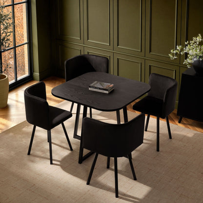 Ava Dining Chair Set - Black - DUSK