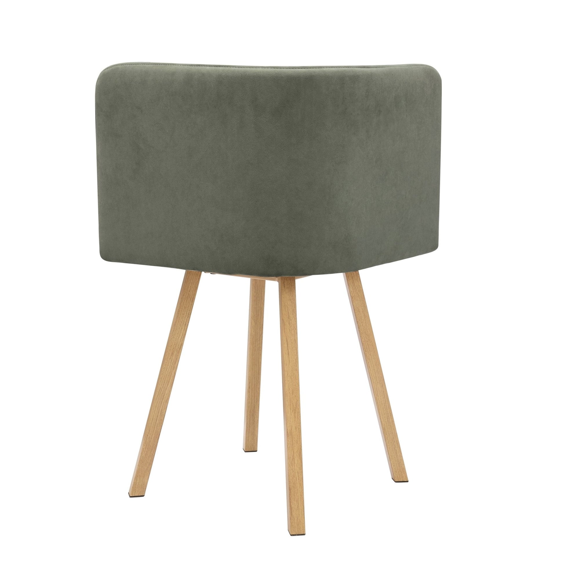 Ava Space Saver 4 Seater Dining Table and Chairs - Light Wood/Green - DUSK