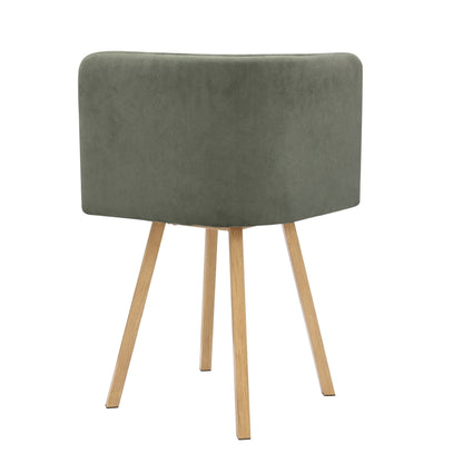 Ava Space Saver 4 Seater Dining Table and Chairs - Light Wood/Green - DUSK
