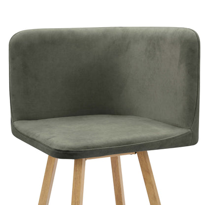 Ava Space Saver 4 Seater Dining Table and Chairs - Light Wood/Green - DUSK