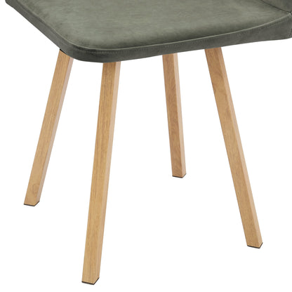 Ava Space Saver 4 Seater Dining Table and Chairs - Light Wood/Green - DUSK