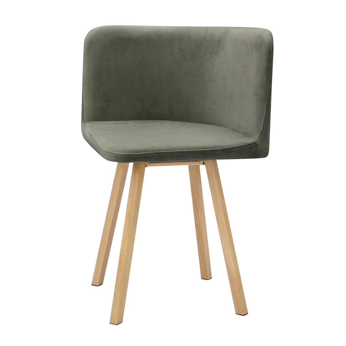 Ava Space Saver 4 Seater Dining Table and Chairs - Light Wood/Green - DUSK