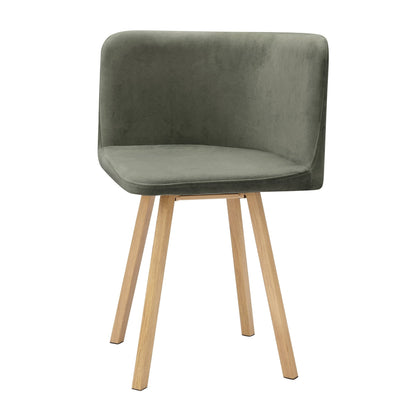 Ava Space Saver 4 Seater Dining Table and Chairs - Light Wood/Green - DUSK