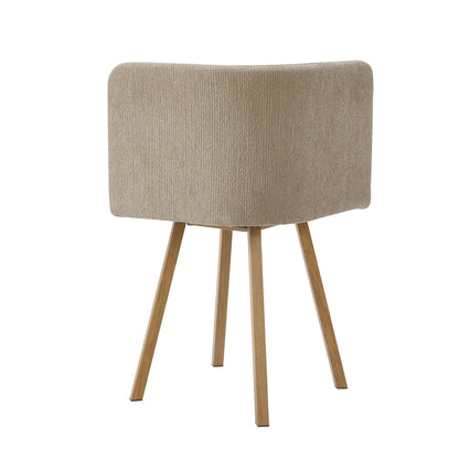 Ava Space Saver 4 Seater Dining Table and Chairs - Mushroom - DUSK