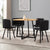 Ava Space Saver 4 Seater Dining Table and Chairs - Natural/Black - DUSK