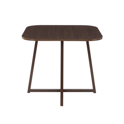 Ava Space Saver 4 Seater Dining Table and Chairs - Walnut/Stone - DUSK