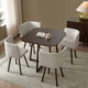 Ava Space Saver 4 Seater Dining Table and Chairs - Walnut/Stone - DUSK