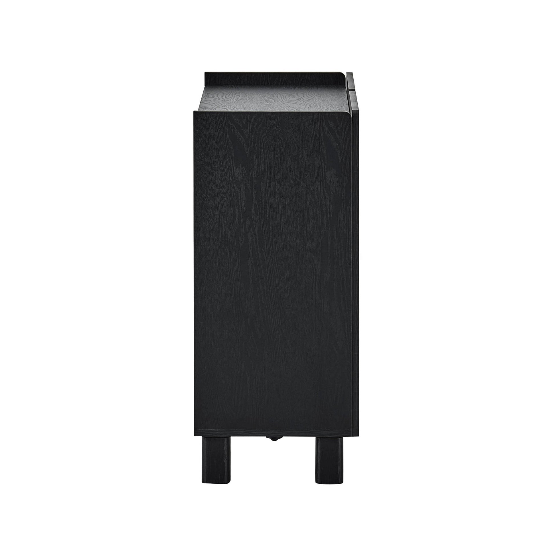 Avalon 2 Door Sideboard - Black Wood Effect - DUSK